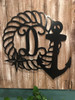 Nautical Decor - Anchor - Custom Monogram or Address # - 24" Beach House Decor