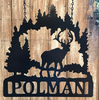 Elk Antlers/Nature Scene Wall/Door Hanger Decor Sign - 24" Personalized Hunter Gift