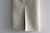 PU Leather Skirts High Waist Pockets Package Pencil  Skirt
