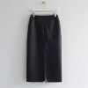 PU Leather Skirts High Waist Pockets Package Pencil  Skirt