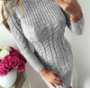 O Neck Winter Warm Sweater Dress Women Sexy Slim Bodycon