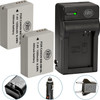 BM Premium 2 Pack of NB-10L Batteries and Charger Kit for Canon PowerShot G15, G16, G1X, G3-X, SX40 HS, SX50 HS, SX60 HS Digital Cameras