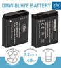 BM 2 DMW-BLH7 Batteries and Dual Battery Charger for Panasonic Lumix DC-GX850 DMC-LX10 DMC-LX15 DMC-GM1 DMC-GM1K GM1KA DMC-GM1KS DMC-GM5 GM5KK Cameras
