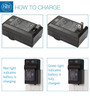 BM 2-Pack of DMW-BLH7 Batteries and Charger for Panasonic Lumix DC-GX850 DMC-LX10 DMC-LX15 DMC-GM1 DMC-GM1K DMC-GM1KA DMC-GM1KS DMC-GM5 GM5KK Cameras
