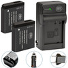 BM 2-Pack of DMW-BLH7 Batteries and Charger for Panasonic Lumix DC-GX850 DMC-LX10 DMC-LX15 DMC-GM1 DMC-GM1K DMC-GM1KA DMC-GM1KS DMC-GM5 GM5KK Cameras