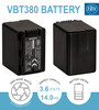 BM VW-VBT380 Battery and Charger for Panasonic HC-V800K HC-VX1K HC-WXF1K HCV510 HCV520 HC-V550 HC-V710 V720 V750 V770 VX870 VX981 W580 W850 HC-WXF991
