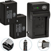 BM 2 DMW-BMB9 Batteries and Charger for Panasonic Lumix DC-FZ80 DMC-FZ40K DMC-FZ45K DMC-FZ47K DMC-FZ48K DMC-FZ60 DMC-FZ70 DMC-FZ100 DMC-FZ150 Cameras