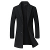 Winter Wool Jacket Men's High-quality Wool Coat casual Slim collar wool coat Men's long cotton collar trench coat