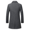 Winter Wool Jacket Men's High-quality Wool Coat casual Slim collar wool coat Men's long cotton collar trench coat