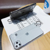 Glitter Powder Holder Phone Cases For iPhone 11 Pro Max X XR XS Max 6 6S 7 8 Plus SE 2020 SE2 Transparent Wrist Strap Back Cover