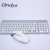 2.4G Wireless Keyboard and Mouse Combo Orsolya Compact full-size keyboard and 2400dpi optical mouse Low noise,English,Spanish,German,Japanese,French,silver&white