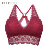 Sexy Bralette Padded Bras For Women Transparent Wireless Bra Lace Intimates Lace Bralette Backless Brassiere Crop Top Female Bra