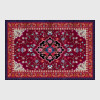 Persian Style Area Rugs Luxury Red Flower Printed Large Carpets for Living Room Bedroom Decor Tapete Kitchen Anti-Slip Floor Mat