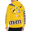 M&M All Over Print Full Zip Hoodie for Men