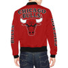 Chicago Bulls Red All Over Print Bomber Jacket for Men