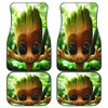 Baby Groot Cute Front And Back Car Mats
