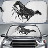 Horses Monochrome Auto Car Sun Shade Windshield Horses Monochrome Auto Car Sun Shade Windshield