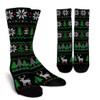 istmas Knitted Pattern Green Socks