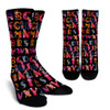 Folk Floral Alphabet Socks