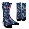 Sewing Machine Pattern Socks