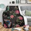 Butterfly And Flower Pattern Print Blanket KTSR