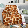 Brown Watercolor Giraffe Pattern Print Blanket KTSR