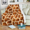 Brown Watercolor Giraffe Pattern Print Blanket KTSR