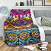 Bright Colors Aztec Pattern Print Blanket KTSR