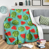 Blue Summer Watermelon Pattern Print Blanket KTSR