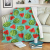 Blue Summer Watermelon Pattern Print Blanket KTSR
