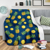 Blue Pineapple Pattern Print Blanket KTSR