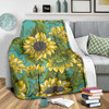 Blooming Sunflower Pattern Print Blanket KTSR
