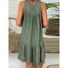 V-Neck Above Knee Hollow Casual Lace Dress