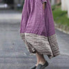 Casual Loose Stitching Color Maxi Dress