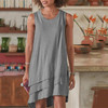 Sleeveless Irregular Hem Loose Dress