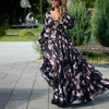 Women Floral Printed Evening Party Mixi Dresses