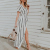 Fashion Casual Stripe Irregular Dress