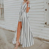 Fashion Casual Stripe Irregular Dress