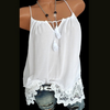 Lace Stitching Lace-Up Sleeveless Dress