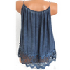 Lace Stitching Lace-Up Sleeveless Dress