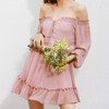 Casual Off-The Shoulder Solid Color Dress Casual Off-The Shoulder Solid Color Dress