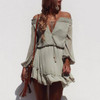 Casual Off-The Shoulder Solid Color Dress Casual Off-The Shoulder Solid Color Dress