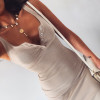 Fashion Knee-Length Dress Knitted Elastic Sleeveless Bodycon elegant Women Summer Sexy V-Neck Button Party Slim Dresses Fashion Knee-Length Dress Knitted Elastic Sleeveless Bodycon elegant Women Summer Sexy V-Neck Button Party Slim Dresses