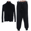 2020 Women Knitted Tracksuit Turtleneck Sweater Casual Suit Spring Autumn Winter 2 Piece Set Knit Pants Sporting Suit Femme Clothing