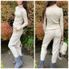 2020 Women Knitted Tracksuit Turtleneck Sweater Casual Suit Spring Autumn Winter 2 Piece Set Knit Pants Sporting Suit Femme Clothing