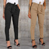 2020 Fashion Women High Waist Harem Pants Women Bandage Elastic Waist Stripe Casual Pants