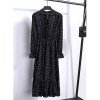 2020 Women Different Choose Casual Autumn Dress Lady Korean Style Vintage Floral Printed Chiffon Shirt Dress Winter Long Sleeve Bow Midi Dress Vestido