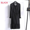 2020 Women Different Choose Casual Autumn Dress Lady Korean Style Vintage Floral Printed Chiffon Shirt Dress Winter Long Sleeve Bow Midi Dress Vestido