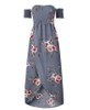 2020 Women Sexy floral Dress Summer Split  Maxi Beach Sundress Off Backless Dress Boho Long Dresses Vestidos Femme Party Long Dress