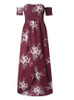 2020 Women Sexy floral Dress Summer Split  Maxi Beach Sundress Off Backless Dress Boho Long Dresses Vestidos Femme Party Long Dress